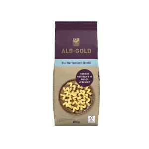 Macarrón Espiral Drelli Trigo Bio Alb-Gold, 500 g. 
