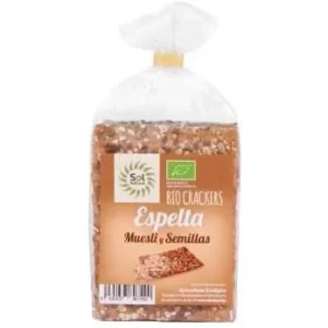 Crackers de Espelta con Muesli y Semillas Bio Sol Natural, 200 gr