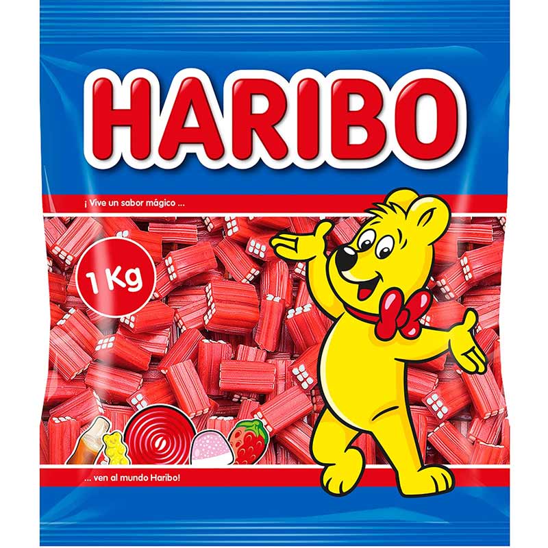 Ladrillos Rellenos Fresa Haribo 1 Kg