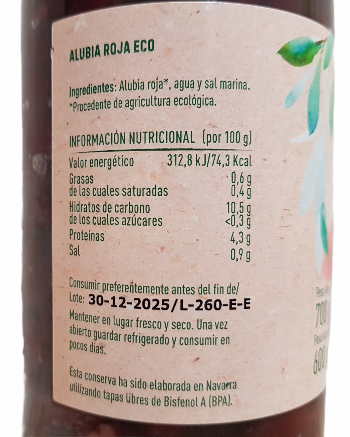 Alubias Rojas Eco Gumendi, 600 gr - Imagen 2