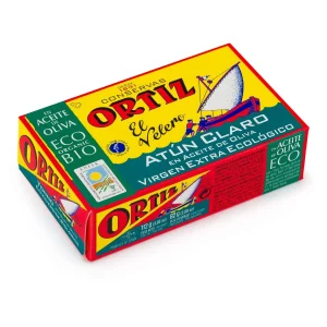 Atún Claro en Aceite de Oliva Ecológico Ortiz, 82 gr