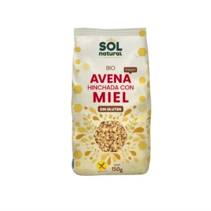 Avena Hinchada con Miel Sin Gluten Bio Sol Natural, 150 grs