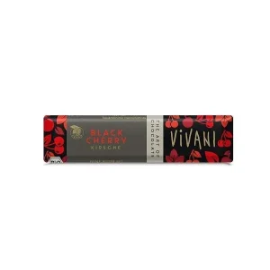 Barrita Chocolate Negro con Cereza Bio Vivani, 35 gr