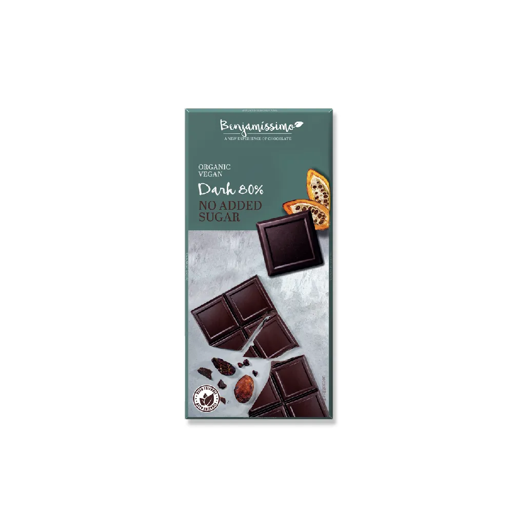 Chocolate Vegano Negro 80% Bio Benjamíssimo, 70g