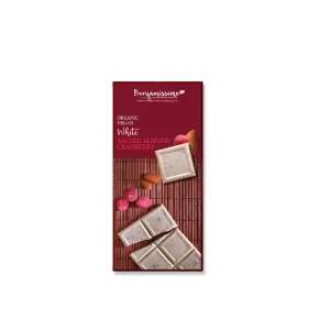 Chocolate Vegano Blanco con Almendra Salada y Arándano Bio Benjamíssimo, 70g