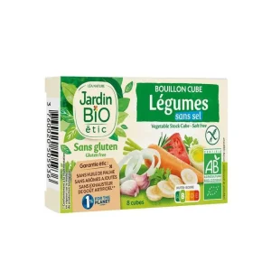 Caldo de Verduras en Cubitos sin Sal Bio Jardin Bio, 8 unidades