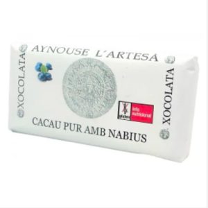 Chocolate, cacao 100% con arándanos,100g. Aynouse