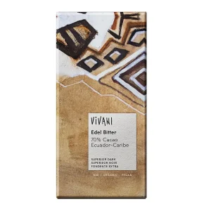 Chocolate Negro 70% Cacao Ecuador-Caribe Bio Vivani, 100 gr