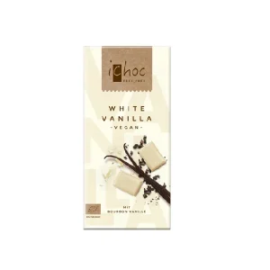 Chocolate Vegano Blanco con Vainilla iChoc, 80 gr