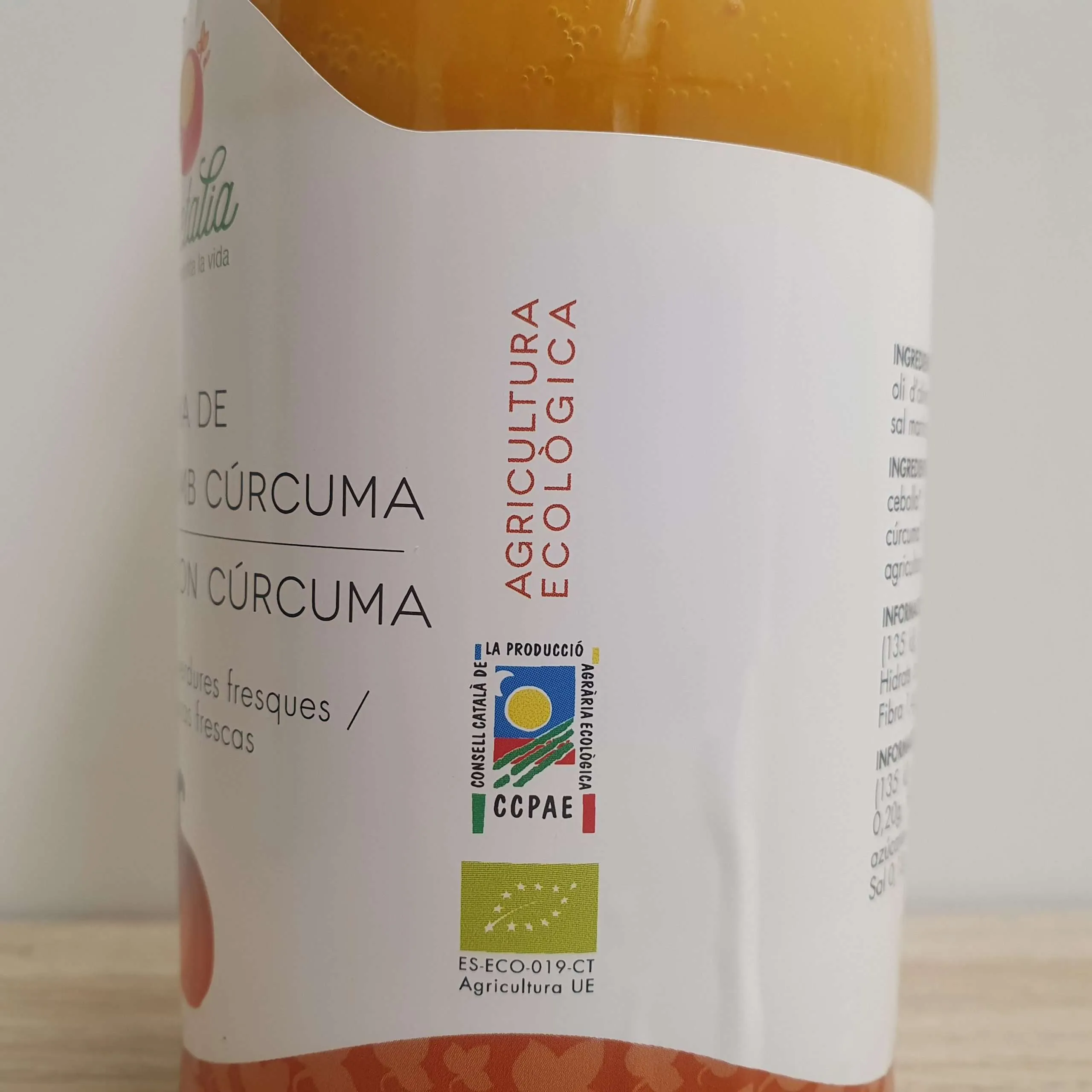 Crema de Calabaza con Cúrcuma Vegetalia, 500 ml - Imagen 3