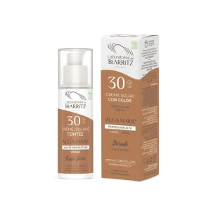 Crema solar facial color dorado SPF30 Alga Maris, 50 ml