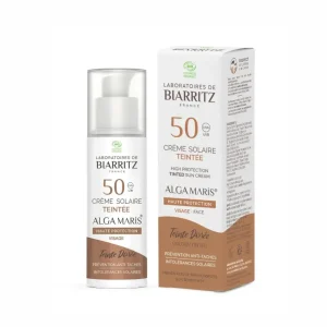 Crema solar facial color dorado SPF50 Alga Maris, 50 ml