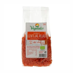 Espirales Lentejas Rojas Vegetalia, 250 grs