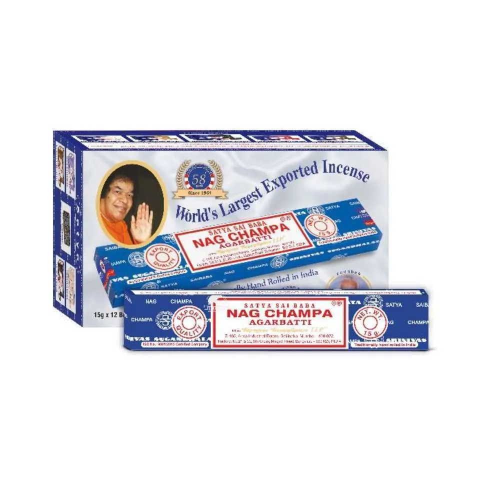 Incienso Satya Sai Baba Nag Champa, 15 grs - Imagen 2