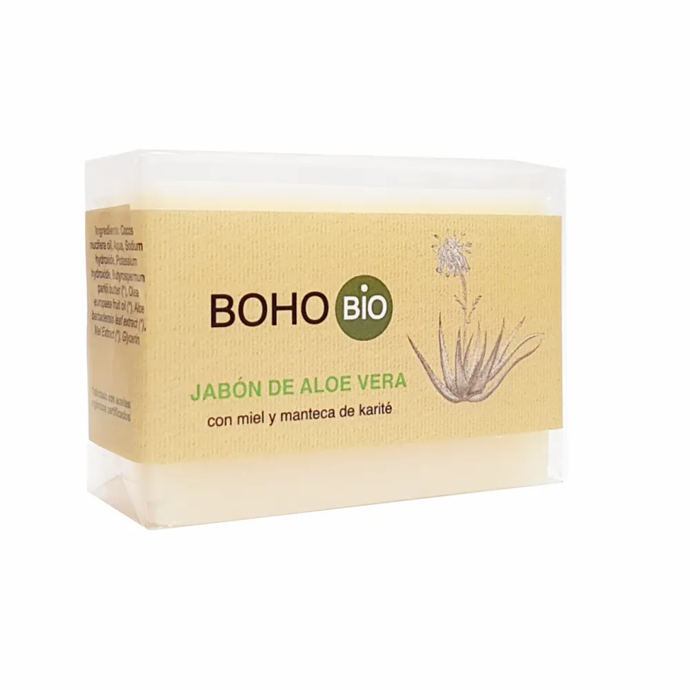 Jabón de aloe vera con miel y manteca de karite Bio Boho