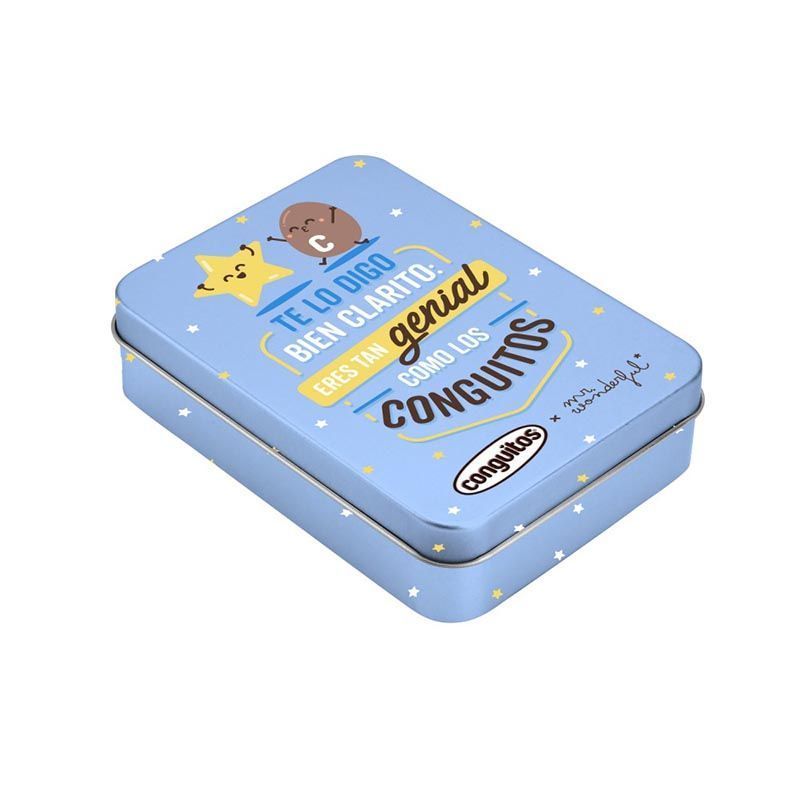 Lata Pequeña Conguitos Azul Mr. Wonderful 18g.