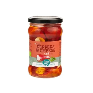 Pimientos Rojos rellenos de Queso Crema Terrasana, 270 grs