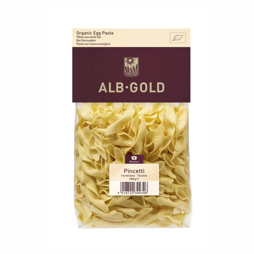 Pincetti Pasta con Huevo ecológico Alb Gold, 500 grs