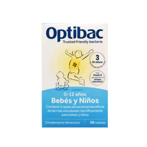 Probiótico Bebés y Niños Optibac, 30 sobres