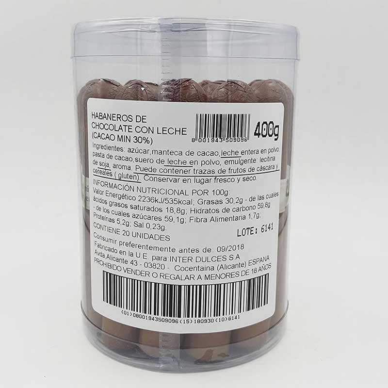 Puros Habaneros de Chocolate Interdulces 20 Uds - Imagen 3