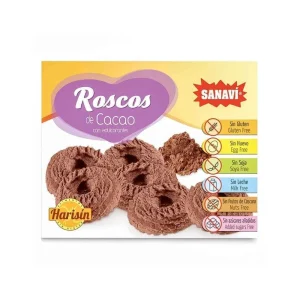 Roscos de Cacao Sin Gluten Sanavi, 150 gr
