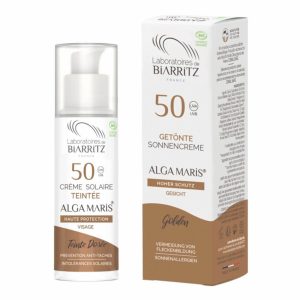 Crema Solar Color Dorado SPF50, 50ml. Alga Maris
