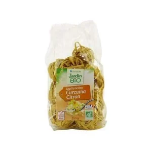 Tallarines con Limón y Cúrcuma Eco Jardin Bio, 250 gr