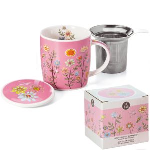 Taza con filtro y tapa Modelo «Flower», 0,32l