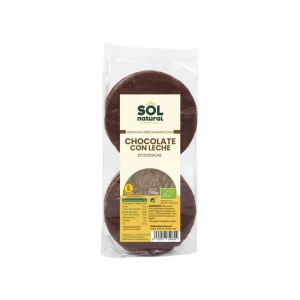 Tortas de Arroz Bañadas con Chocolate con Leche Bio Sol Natural, 100 gr
