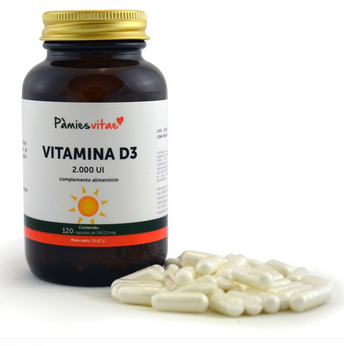 Vitamina D3, 120 cap, Pámies Vitae