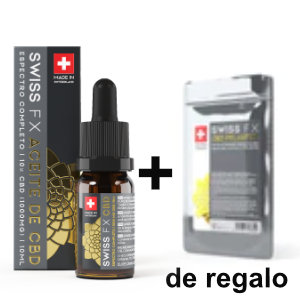 Aceite de CBD 10%, espectro completo, 10ml. Swiss FX + parches x3 de regalo