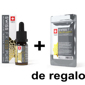 Aceite de CBD 15%, PURE, 10ml. Swiss FX + parches x3 de regalo