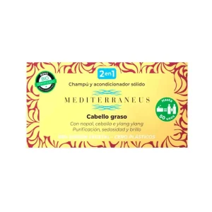Champú y Acondicionador Sólido Cabello Graso Bio Mediterraneus, 55gr