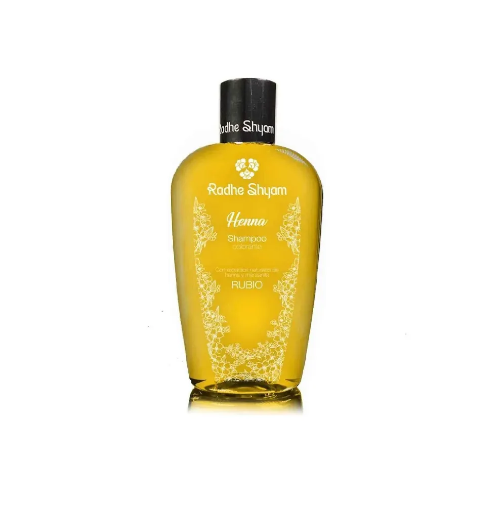 Shampoo Henna Colorante Rubio Radhe Shyam, 250 ml.