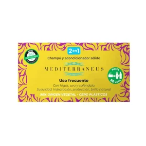 Champú y Acondicionador Sólido Uso Frecuente Bio Mediterraneus,  55gr