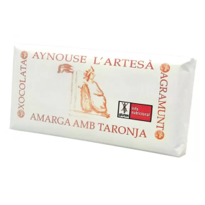 Chocolate, cacao amargo 90% naranja,125g. Aynouse