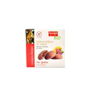 Galletas rellenas de crema de cacao, sin gluten, 200gr. Germinal.