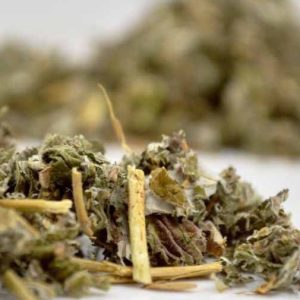 Frambuesa, hojas (Rubus idaeus L.).