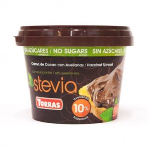 Crema de Cacao con Avellanas s/a con Stevia, 200g. Torras