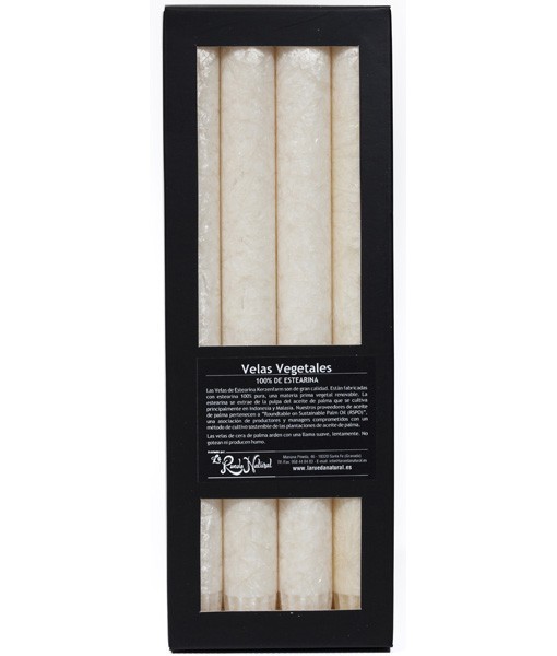 Vela Vegetal 100% Estearina (Blanca), 2,2 X 25 cm. Kerzenfarm