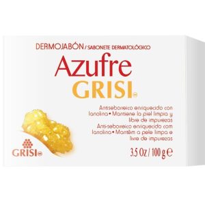 Jabón de Azufre con Lanolina, 100g. Grisi