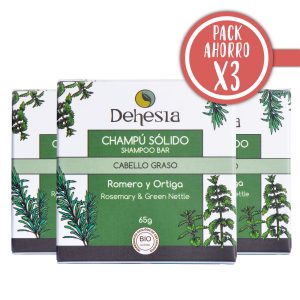 Pack x3 Champú Sólido BIO para Cabello Graso. Dehesia Econatural