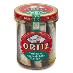 Sardinas en Aceite de Oliva Ecológico Ortiz, 140 gr