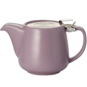 Tetera TAYA granate. Porcelana con filtro y tapa sujeta