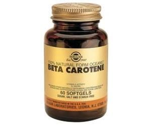 Solgar Beta Caroteno 100% Oceánico 7 mg, 180 Caps. Gelatina Blanda.