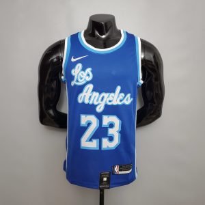 Camiseta Los Angeles Lakers James #23 Connect Recognition Blue 2