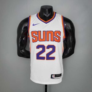 Camiseta Phoenix Suns Ayton #22 White and Orange
