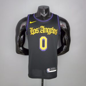 Camiseta Los Angeles Lakers Kuzma #0 Black Latin Black