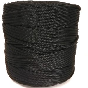 Cordon Trenzado Polipropileno Negro 5 mm  200 Mt.