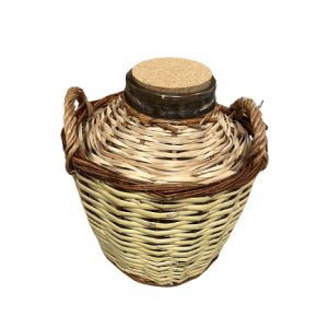 Garrafa Cristal Mimbre Boca Ancha 8L